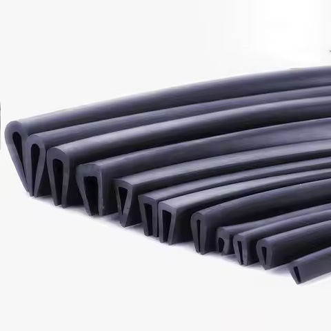 1/2/3/5/10M Black Rubber Edge Strip U Section Anti Oil Seal Edge Shield Encloser Inner Width 0.5-10m