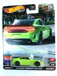 DieCast Hot Wheels 20 Dodge Charger Hellcat (Lime Green) - Car Culture American Scene 4/5 (Premium 1