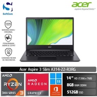 Acer Aspire 3 Slim A314 22 R3RG Notebook [AMD Ryzen 3-3250U/8GB/512GB