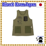 【Direct From Japan】 Character Apron Snoopy Print Water Repellent Nylon 100 Side Button