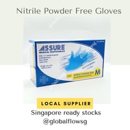 ASSURE” Blue Soft Nitrile Powder-Free Gloves