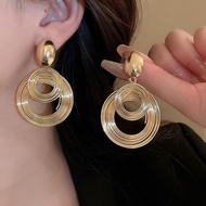 Metal Round Earrings Cool Style Exaggerated Earrings Exaggerated Earrings Female Niche Earrings