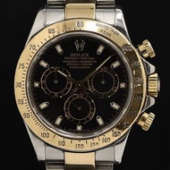 勞力士 Daytona 116523 K710374 AT/自動 YG×SS 黑色錶盤宇宙計型男士手錶