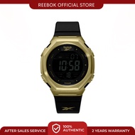 Reebok United RV-UNI-G9-S2PB-B2 Warrior Black Gold PU with SS Buckle Unisex Digital Watch | 44MM | 1