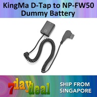 KingMa D-TAP to Dummy Battery (Fully Decoded For Sony NP-FW50)