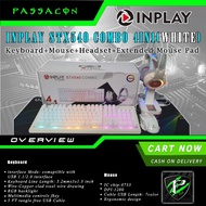 ┇✺㍿STX540 COMBO WHITE INPLAY 4in1 Keyboard + Mouse + Headset + Extended Mouse pad