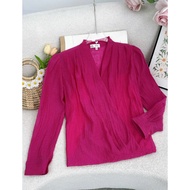 TuTu Store Design Wrinkle Silk Shirt Suitable for Work for Women - Code AS579