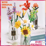 SEMBO Flower  Building Blocks Bouquet Grils ladies Birthday Gifts Creative Room Decorate DIY Toys