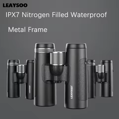 LEAYSOO 8X/10X42 High Power Binoculars BAK4 Prism FMC Coated IPX7 IPX7 30-minute Waterproof Telescop