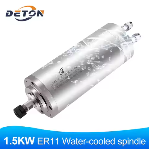 CNC Spindle Motor 1.5KW 220V Water Cooled Spindle Motor 80mm 4 Bearings 24000RPM 400HZ for CNC Route
