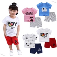 JH Market 2pcs/set Unisex Baby Short Sleeved Tops+Shorts Children Home Wear