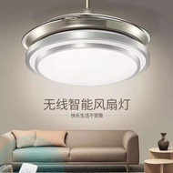 DD💯Invisible Fan Lamp42Inch Ceiling Fan Household Living Room Dining Room Bedroom Ceiling with Fan Chandelier Integrated
