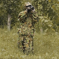 Leaf Ghillie Suit Woodland Camo Camouflage Clothing 3D Free Size