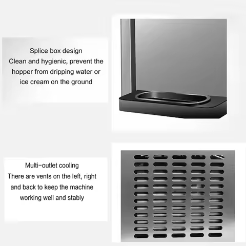 Commercial 3 Flavors Compact Ice Cream Machine Automatic Soft Serve Ice Cream Machine Gelato Maker I