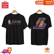 (Promo)NBA LAKERS BASKETBALL T-shirt - NBA LAKERS BASKETBALL word motif Distro t-shirt - Men's Women