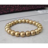10mm Brass Bracelet, Solid Copper Bead Bracelet, Boy Copper Bracelet, Man Brass Bracelet