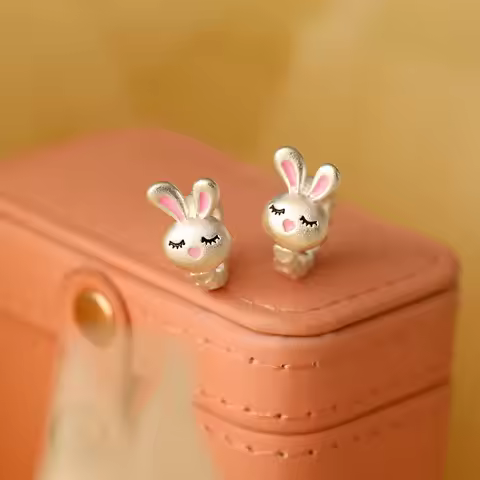 REETI 925 Sterling Silver Earrings Cute rabbit Earrings For Women Gift Earings Fashion Jewelry Gift