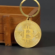 GANTUNGAN Bitcoin Coin Kripto KeychainKeychain Golden Bitcoin Metal Keychain Keychain