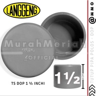 Dop TS 1 1/2 INCH PLAIN PVC PIPE LID CURTAIN 1.5 DIM END CAP 1 1/2 INCH (100 Pcs)