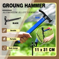 [NEW]Camping Hammer Multipurpose Outdoor Survival Tool Hammer Peg Ground Nails Steel Hook Tukul Besi