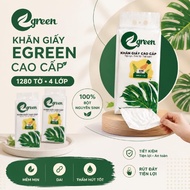 EGREEN PAPER TOWEL 450GR PREMIUM SUPER SOFT, SUPER THICK 1280 SHEETS 4 LAYERS
