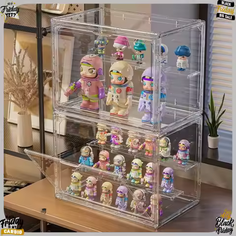 1PC Three Layer Acrylic Blind Box Storage Box, for Collectible Figures and Blind Box Toys Action Fig