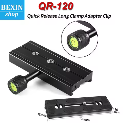 Camera Lens Support Quick Release Long Clamp Adapter Clip for Arca Swiss Camera Tripod Head Monopod 