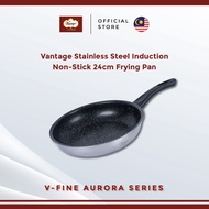 Vantage Aurora 24cm Stainless Steel Non-Stick Frying Pan | Induction Compatible Cookware