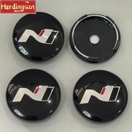 4Pcs 60mm Car Wheel Center Hub Cap Rim Cover For Hyundai N LINE i30 i20 Sonata Accent Tucson Elantra