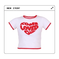 kome.girls เสื้อยืมปักขนหัวใจ รุ่น KOME LOVER CLUB