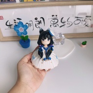 Tea Party Cat Series Teapot Cat Figure Cute Tail Cat Ears Cow Cat Anime Two-Dimensional Model Deskto