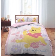 正版授權 台灣精製 Winnie the Pooh 櫻花 小熊維尼 床笠 枕套 被套 床單 枕頭套 被單 維尼 兩用被 涼被