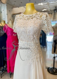 Bianca Round Neck Mother of the Bride Groom Ninang Principal Sponsor Gown Formal Event Gown