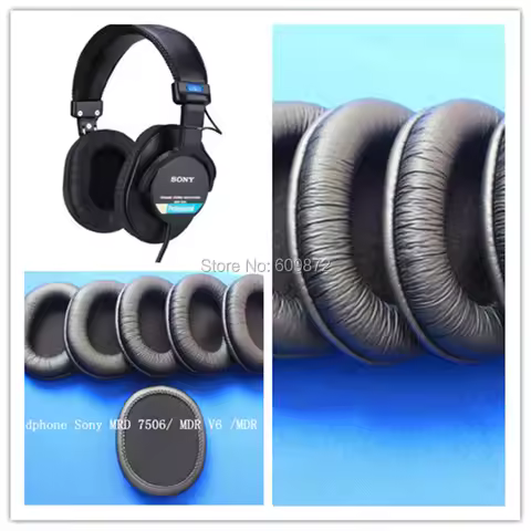 8pcs MDR 7506 Ear Pads Headset Ear Cushions Durable Sponge earpads fit on SONY MDR-7506, V6, CD900ST