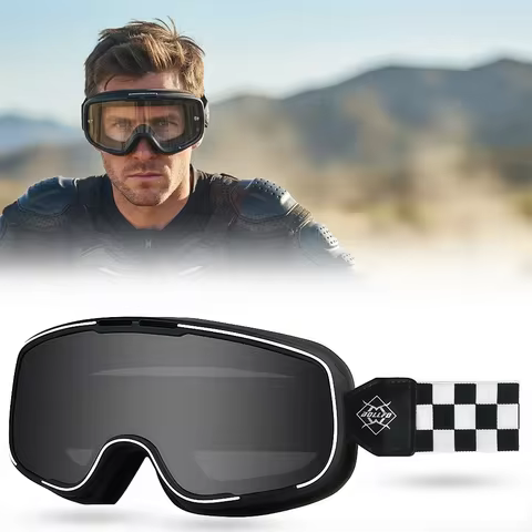 Photochromic Motorcycle Goggles UV400 Protection TPU Dual-Cycle Adventure Touring Bike Eyewear Helme