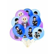 Wednesday Addams Nevermore Enid Horror Thing Netflix Theme Birthday Party Latex Balloon Decoration