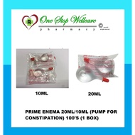 PRIME ENEMA SEMBELIT / (PUMP FOR CONSTIPATION) 100'S (10ML/20ML) 1 BOX