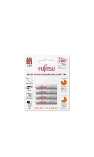 Fujitsu 富士通 3A 日本製造 Min.750 mAH Typ.800mAH 充電池 4粒 卡裝