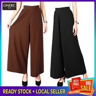 Muslimah Fit 10XL Super Plus Size Women Palazzo Long Wide Leg Pants Seluar Panjang