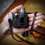 Genuine Leather Case Oxva Xlim SQ Pro (Black Batik) Free Tali Lanyard