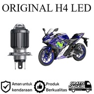 Original 1pcs H4 Laser White LED Headlights for Yamaha R25 2014 2018 Lie Cheng Motorcycles