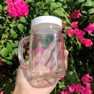 Plain Mug Jar with Plastic Lid 485ml Drink Jar with Lid Jar