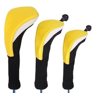 GOLF Club Head Cover Ball Head Protective Cover No. 1 Wooden Fairway Wood UT Head Cover 3-Piece Set 