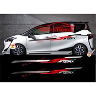 Sienta CAR STICKER STRIPE LIST STICKER FOR TOYOTA SIENTA CAR