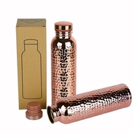 100% Pure Copper Water Bottle for Drinking – Hammered 34 OZ