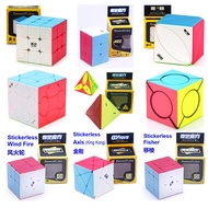 [Ready Stock in M'sia] QiYi Stickerless 3x3x3 Axis Fisher Windmill Magic Cube Speed Cube 3x3 and 5x5