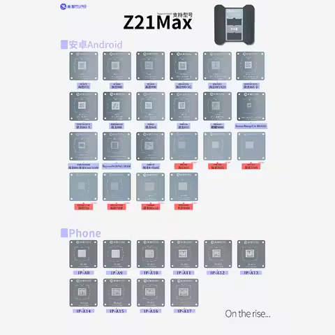 MIJING Z21 MAX Universal CPU Reballing Stencil Platform for Phone A8-A16 Android IC Chip Planting Ti