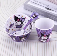 COMBO 💜[ KUROMI ] CHÉN BÁT TÔ DĨA LY CỐC