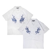 KEMEJA LINEN SHIRT / PRINTED SHIRT / MEN'S SHIRT / VARIAL WHT LINEN PRINTED