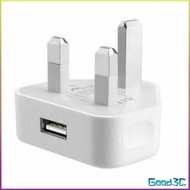 UK Mains Wall 3 Pin Plug Adaptor Charger Power With USB Ports For Phones [L/5]
